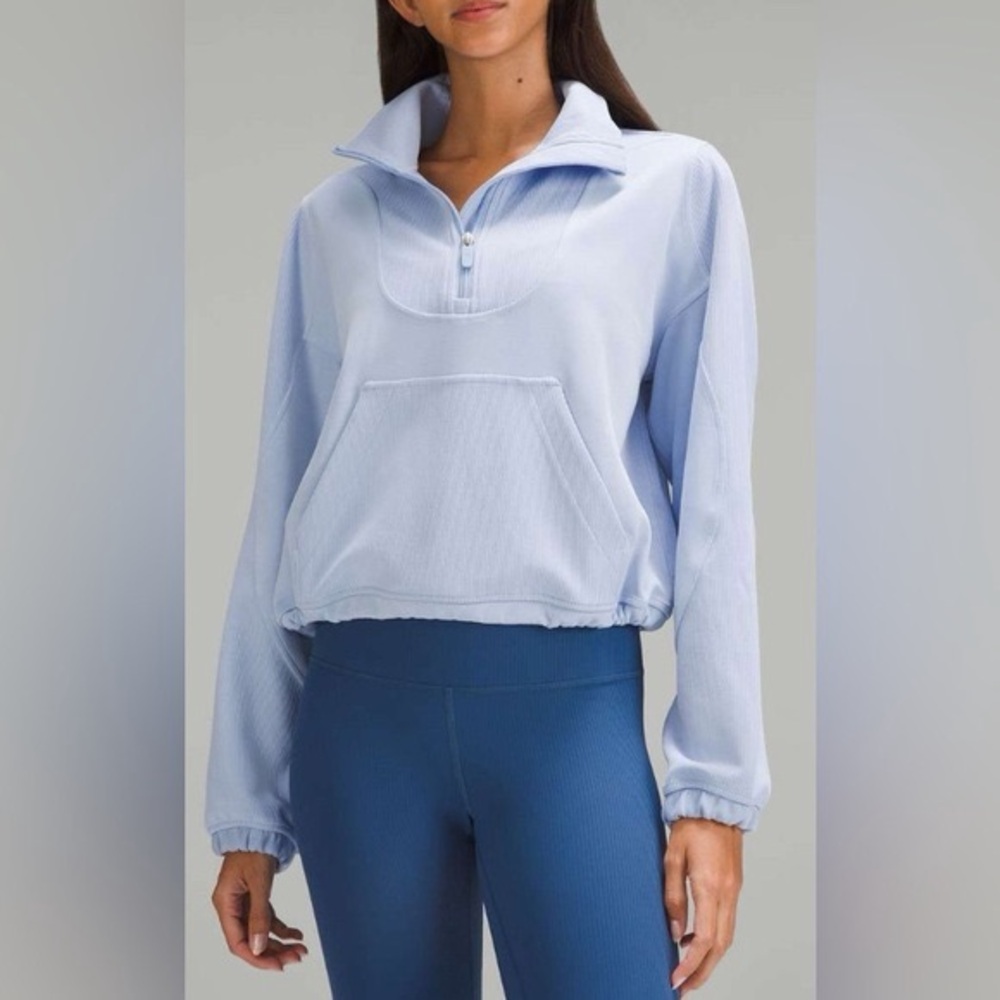 Lululemon brushed softstreme ribbed half zip